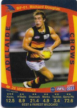 2011 Team Zone AFL Team - Best & Fairest Wildcards #BF-01 Richard Douglas Front